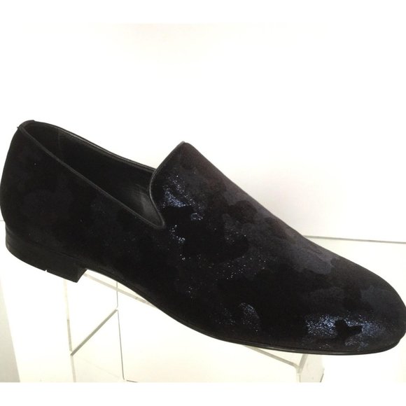 NEW JIMMY CHOO Men\'s Black Camouflage Sloane Loafers (Size 42) main image 7